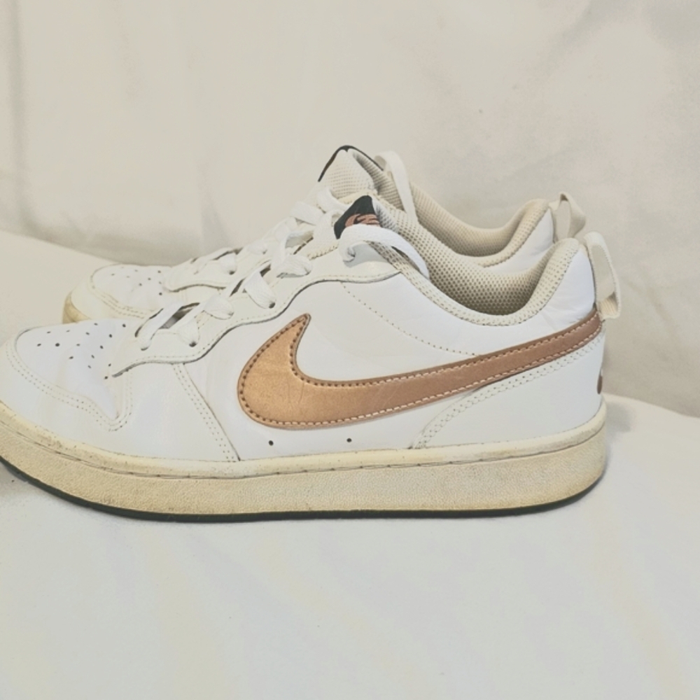 White and Tan Nike Sneakers